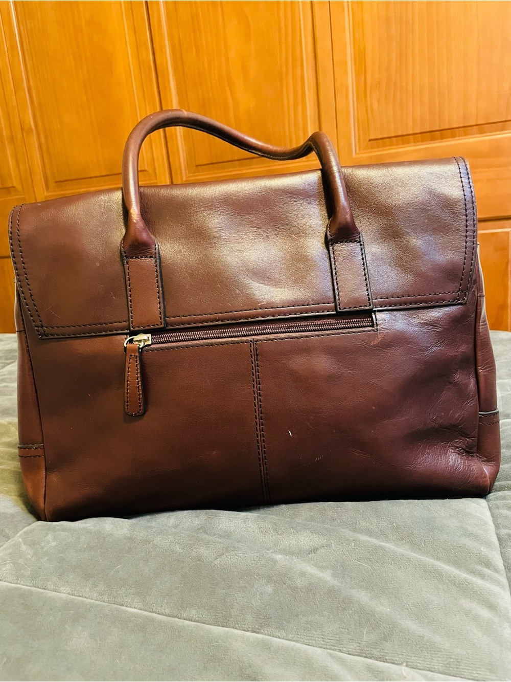 Vintage 90’s Etienne Aigner Cognac Brown Leather Satchel - Picture 2 of 9